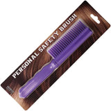 Novelty Cutlery Personal Safety Brush Knife NV339 - Purple ABS One Piece Construction With Pull Up Brush To Reveal Blade by Novelty Cutlery