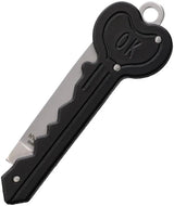 Novelty Cutlery Key Knife NV340 - Compact 3-Inch Closed Knife With Satin Blade And Black Stainless Handle by Novelty Cutlery