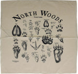 North Woods Field Guides Animal Track Bandana Tan TRACK-BANDANA-BEIGE by North Woods Field Guides
