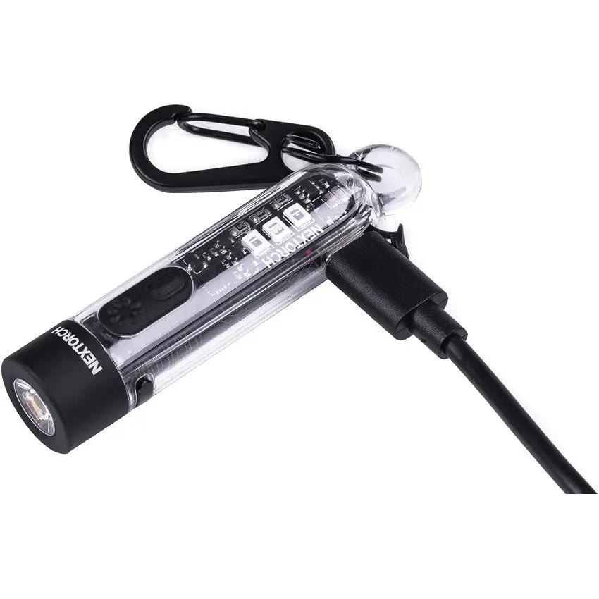Nextorch K40 Keychain Light Rechargeable EDC Flashlight With White Red Blue UV LEDs by Nextorch