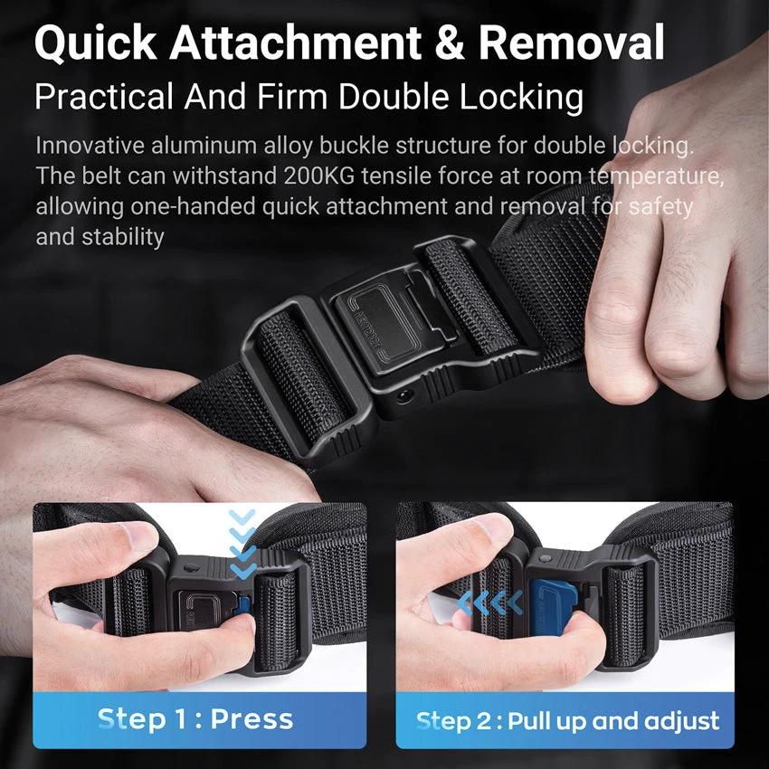Nextorch Tactical MOLLE Belt Durable Modular Belt With Aluminum Buckle For Professionals And Outdoor Enthusiasts by Nextorch