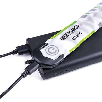 Nextorch UT51C Safety Slap Bracelet USB C Rechargeable LED 33 Hour Runtime Green Blue Orange by Nextorch