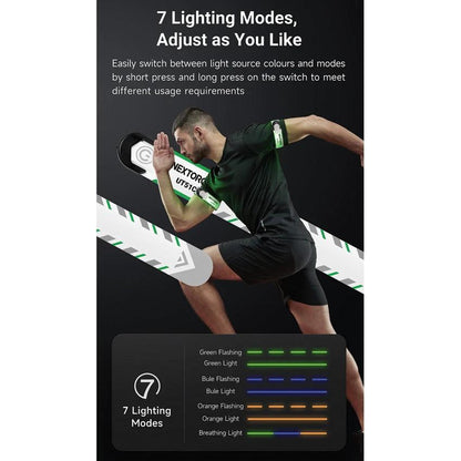 Nextorch UT51C Safety Slap Bracelet USB C Rechargeable LED 33 Hour Runtime Green Blue Orange by Nextorch