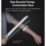 Nextorch UT51C Safety Slap Bracelet USB C Rechargeable LED 33 Hour Runtime Green Blue Orange by Nextorch