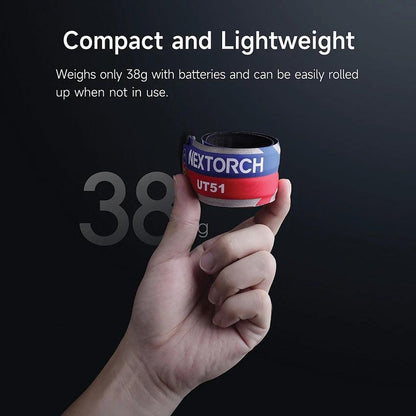 Nextorch UT51 Flashing Warning Bracelet USB C Rechargeable 360 Degree View Slap Design for Traffic Cones by Nextorch