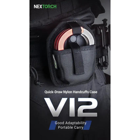 Nextorch V12 Modular Handcuff Holster Secure Retention With Flexible Mounting For Law Enforcement Pros by Nextorch