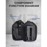 Nextorch V12 Modular Handcuff Holster Secure Retention With Flexible Mounting For Law Enforcement Pros by Nextorch