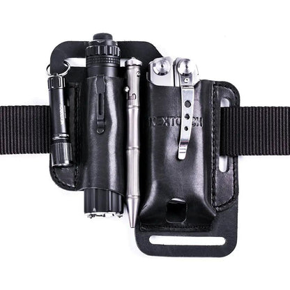 Nextorch V40 Multi Tool Sheath Leather Holster For Flashlight And Folded Tools Durable Black Outdoor Enthusiasts by Nextorch