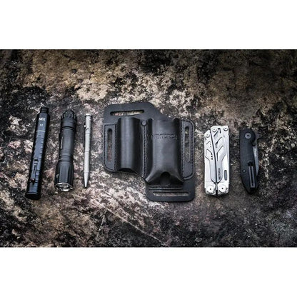 Nextorch V40 Multi Tool Sheath Leather Holster For Flashlight And Folded Tools Durable Black Outdoor Enthusiasts by Nextorch