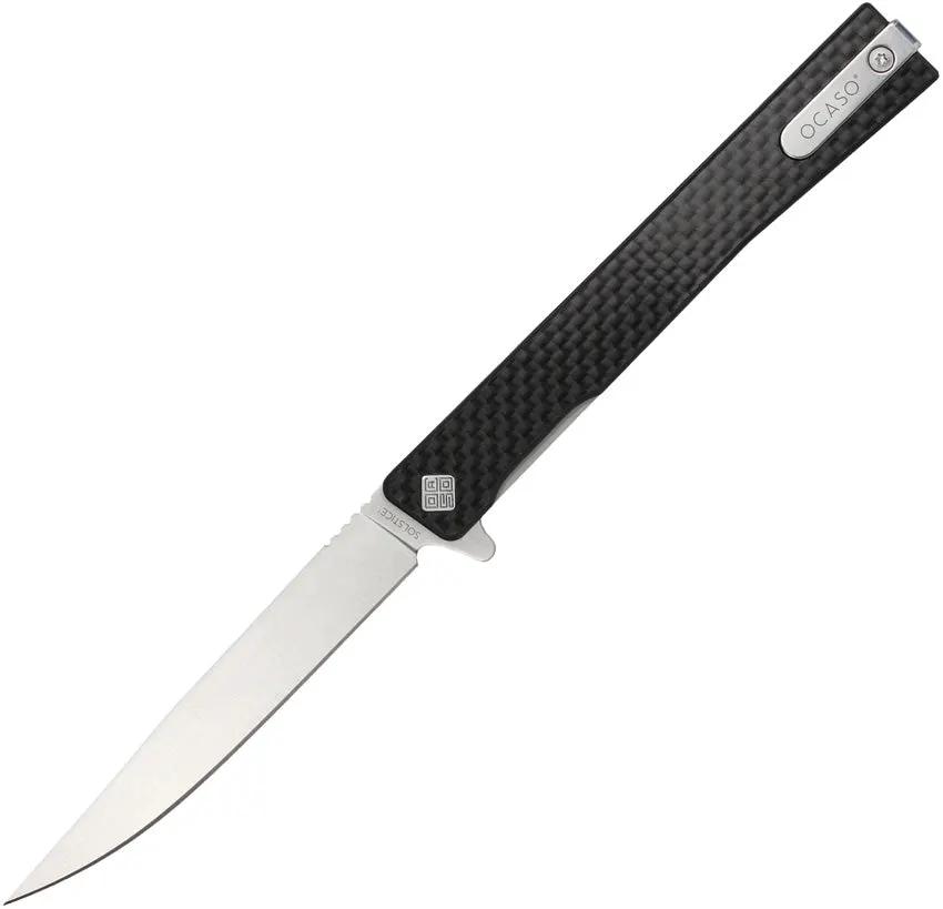 Ocaso Solstice Linerlock Satin CF 10CFS by Ocaso