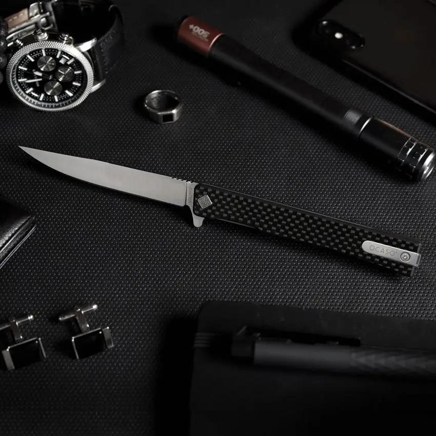 Ocaso Solstice Linerlock Satin CF 10CFS by Ocaso