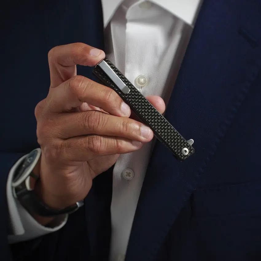 Ocaso Solstice Linerlock Satin CF 10CFS by Ocaso