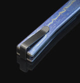 Ocaso Solstice Linerlock Knife - Black PVD S35VN Blade With Lightning Strike Titanium Handle by Ocaso