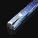 Ocaso Solstice Linerlock Satin 10DBS - S35VN Blade, Titanium Handle, Extended Tang by Ocaso