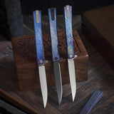 Ocaso Solstice Linerlock Satin 10DBS - S35VN Blade, Titanium Handle, Extended Tang by Ocaso