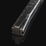 Ocaso Solstice Linerlock PVD Topo 10ETB - Black S35VN Blade, Engraved Topo Pattern Handle by Ocaso