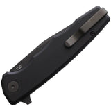 Ocaso Strategy Linerlock Black 29BAB - Black PVD Coated Saber Ground K110 Blade by Ocaso
