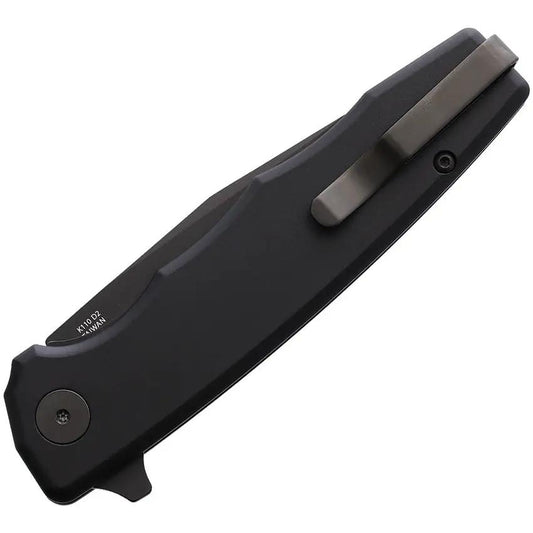 Ocaso Strategy Linerlock Black 29BAB - Black PVD Coated Saber Ground K110 Blade by Ocaso