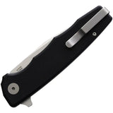 Ocaso Strategy Linerlock Black 29BGD - Three And A Half Inch Satin Bohler K110 Clip Point Blade Carbon Fiber G10 Handle by Ocaso
