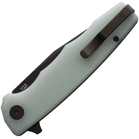 Ocaso Strategy Linerlock Jade 29JGB - Jade G10 Handle Bohler K110 Clip Point Blade With Extended Tang by Ocaso