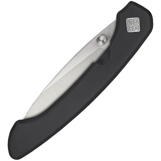 Ocaso Seaton Mini Linerlock - Satin AUS-10A Blade, Black PVD Coated Stainless Handle by Ocaso