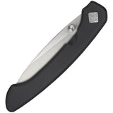 Ocaso Seaton Mini Linerlock - Satin AUS-10A Blade, Black PVD Coated Stainless Handle by Ocaso