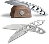 Ocaso Duo Desk Knife Wharncliffe - Magnetic Twin Knives With Satin 420J2 Blade And Skeletonized Handle by Ocaso