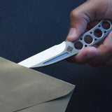 Ocaso Duo Desk Knife Wharncliffe - Magnetic Twin Knives With Satin 420J2 Blade And Skeletonized Handle by Ocaso