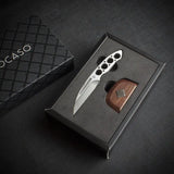 Ocaso Duo Desk Knife Wharncliffe - Magnetic Twin Knives With Satin 420J2 Blade And Skeletonized Handle by Ocaso
