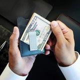 Ocaso EDC Wallet Money Clip 85WAL Black Leather Wallet With Knife Holder Slim And Durable by Ocaso