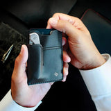 Ocaso EDC Wallet Money Clip 85WAL Black Leather Wallet With Knife Holder Slim And Durable by Ocaso