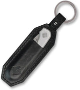 Ocaso Key Slip 86KS - Leather Key Ring Holds Pocket Knife Up To 3.5 By 0.75 Inches Black by Ocaso