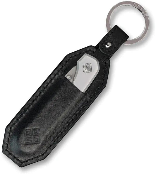 Ocaso Key Slip 86KS - Leather Key Ring Holds Pocket Knife Up To 3.5 By 0.75 Inches Black by Ocaso