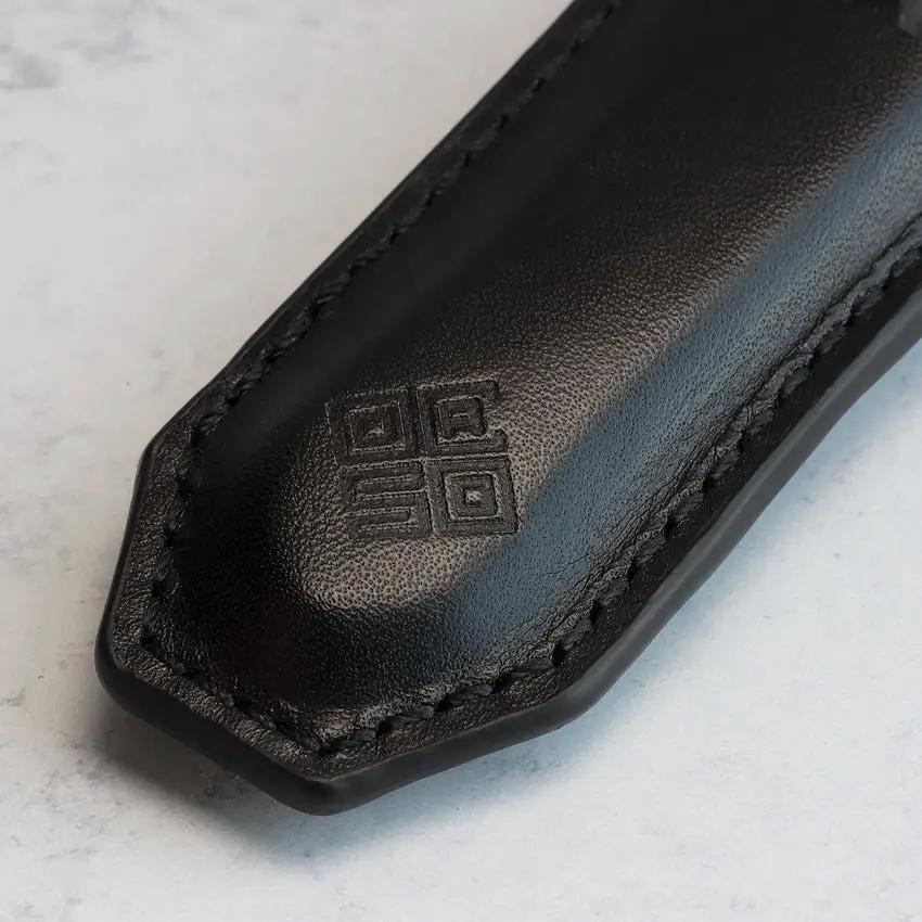 Ocaso Key Slip 86KS - Leather Key Ring Holds Pocket Knife Up To 3.5 By 0.75 Inches Black by Ocaso