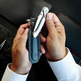 Ocaso Key Slip 86KS - Leather Key Ring Holds Pocket Knife Up To 3.5 By 0.75 Inches Black by Ocaso