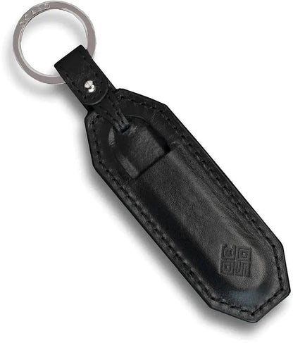 Ocaso Key Slip 86KS - Leather Key Ring Holds Pocket Knife Up To 3.5 By 0.75 Inches Black by Ocaso