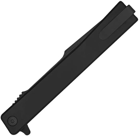 Ocaso Solstice Linerlock Ti Harp 9HTB - S35VN Harpoon Blade Black PVD Coated Titanium Handle by Ocaso