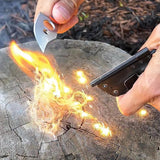 Outdoor Element Contour Feather CFK2 Fixed Blade - Full Tang VG10 With Integrated Ferro Rod Whistle And Sharpener by Outdoor Element