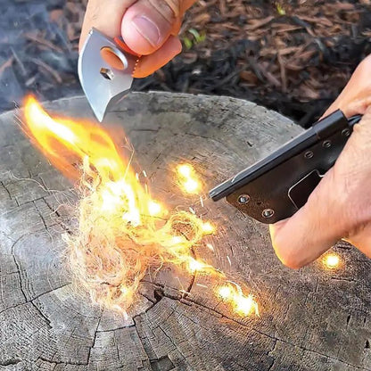 Outdoor Element Contour Feather CFK2 Fixed Blade - Full Tang VG10 With Integrated Ferro Rod Whistle And Sharpener by Outdoor Element