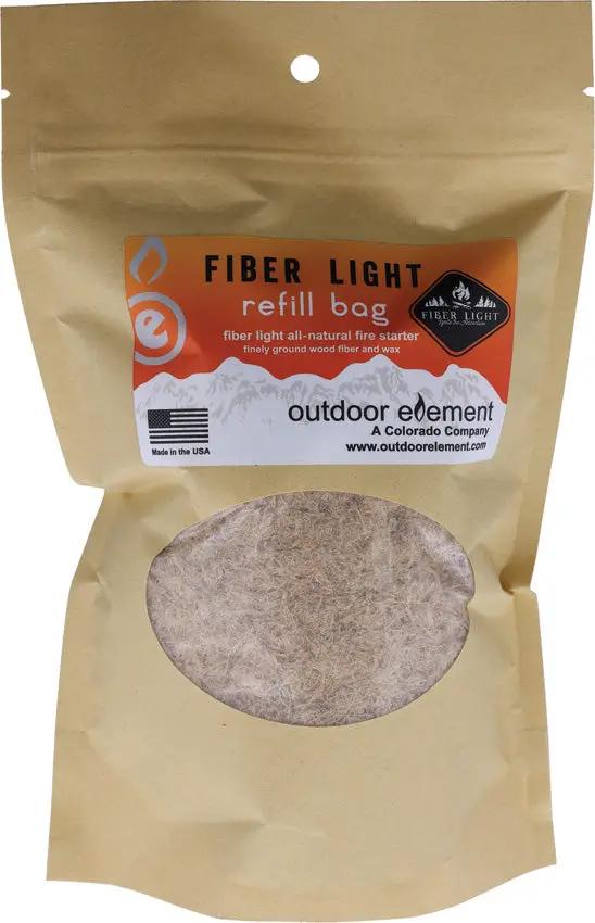Outdoor Element Fiber Light Refill Bag FIBERRB Burns Up To 60 Fires Per Bag For Reliable Fire Starting by Outdoor Element