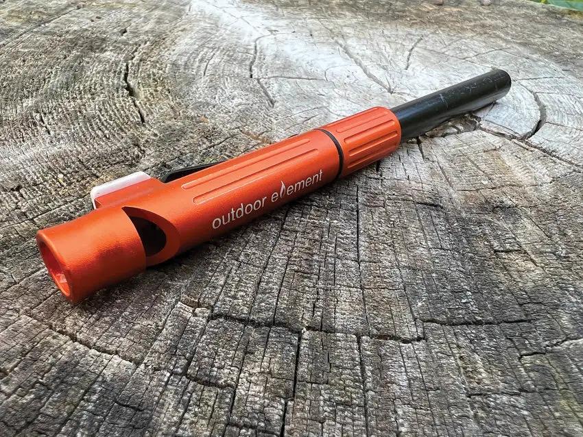 Outdoor Element Fire Flute FFW - Ferro Rod Fire Starter With Water Tight Storage And Tinder Tab by Outdoor Element