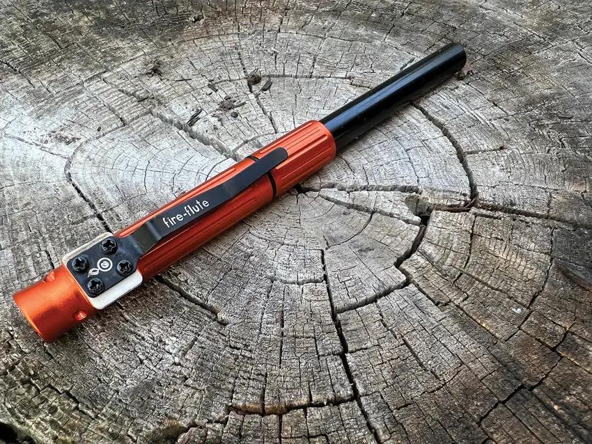 Outdoor Element Fire Flute FFW - Ferro Rod Fire Starter With Water Tight Storage And Tinder Tab by Outdoor Element