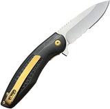 Outdoor Element Quick Feather Linerlock QFK - VG-10 Stainless Blade With Partially Serrated Edge And Ferro Rod Spine by Outdoor Element