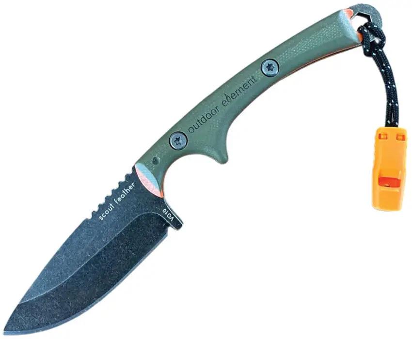 Outdoor Element Scout Feather Fixed Blade OD SFK-S1 - Ultralight EDC Survival Knife by Outdoor Element