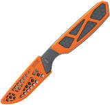 Outdoor Edge Razor APX 2.5 Fixed Blade Knife - Push Button Change With 5 Extra Blades And Orange Grips For Hunters by Outdoor Edge