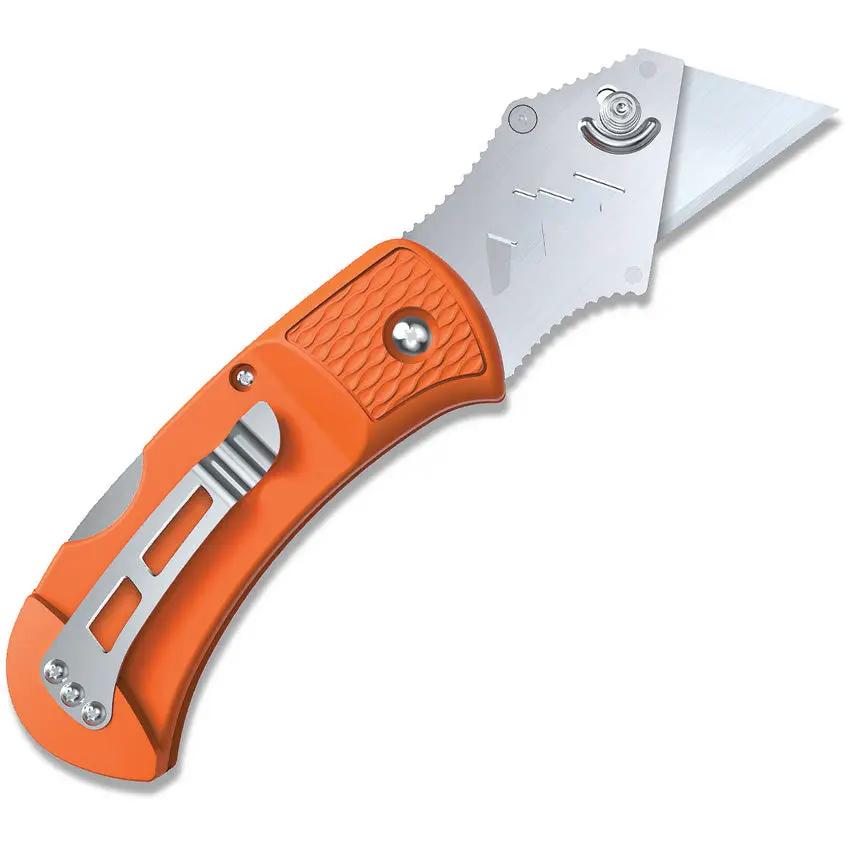 Outdoor Edge BOA Lockback Orange Utility Knife - Box Opening Assist And Replaceable Blades by Outdoor Edge