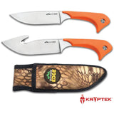Outdoor Edge Duck Duo DD20C Caping and Gut Hook Knife Set for Hunters with Orange TPR Handle by Outdoor Edge