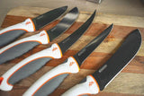 Outdoor Edge Ergo Max 6Pc Processing Set EM1 - Ergonomic Full Tang Blades With Sharpener For Pros And Home Chefs by Outdoor Edge