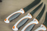Outdoor Edge Ergo Max 6Pc Processing Set EM1 - Ergonomic Full Tang Blades With Sharpener For Pros And Home Chefs by Outdoor Edge