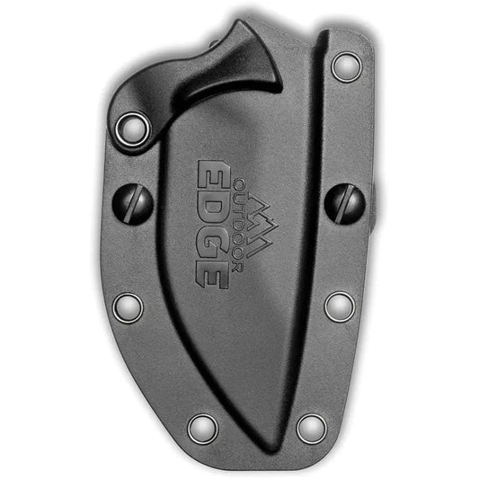 Outdoor Edge Pivot Fixed Blade Knife 8Cr13MoV Blackstone Coated With Rotating Sheath Clip For Outdoor Enthusiasts by Outdoor Edge